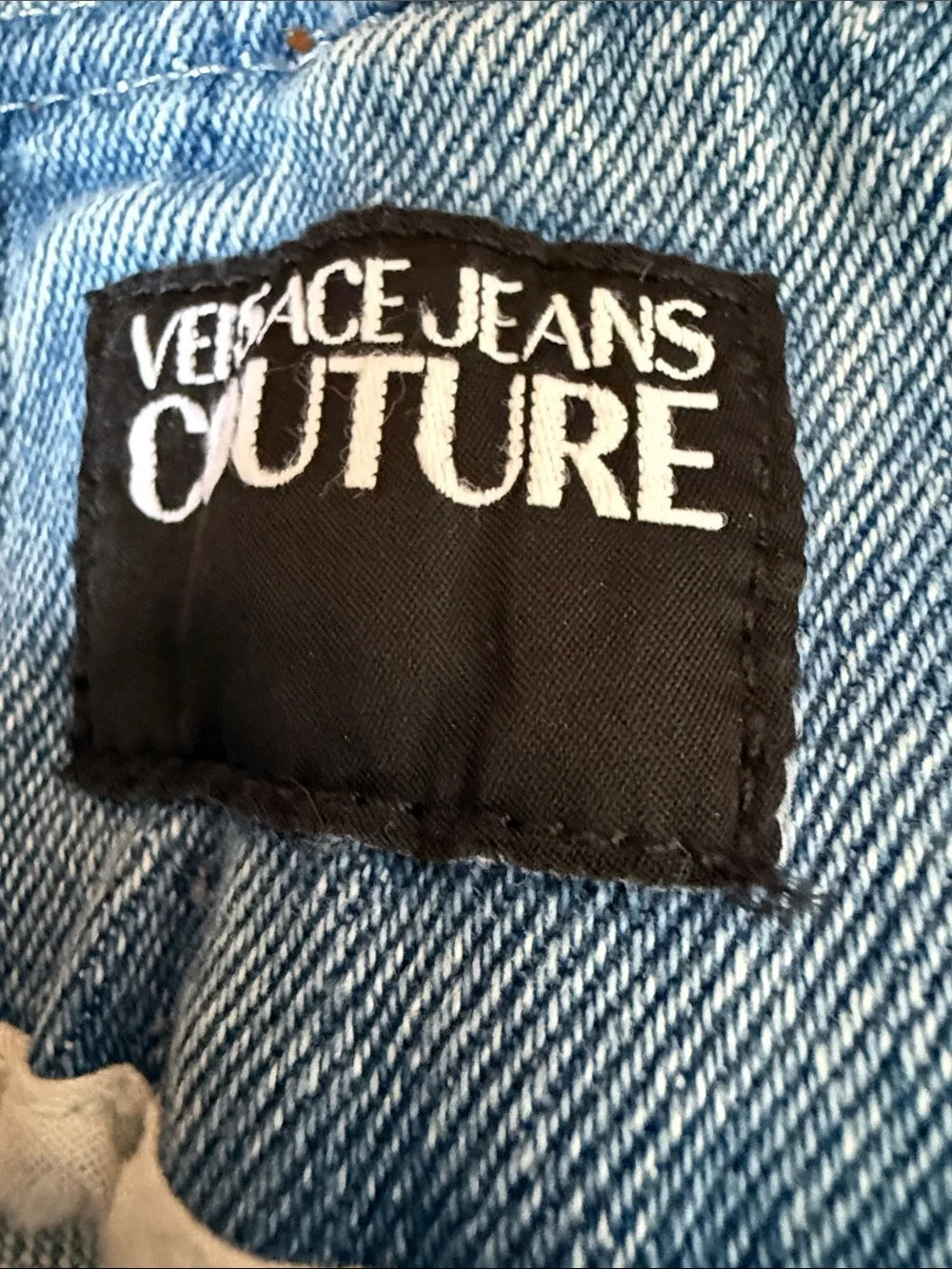 Versace Jeans Couture Sz US 24. Ret $300 NWT. Flare, Raw Hem Lightly Distressed - Picture 8 of 16